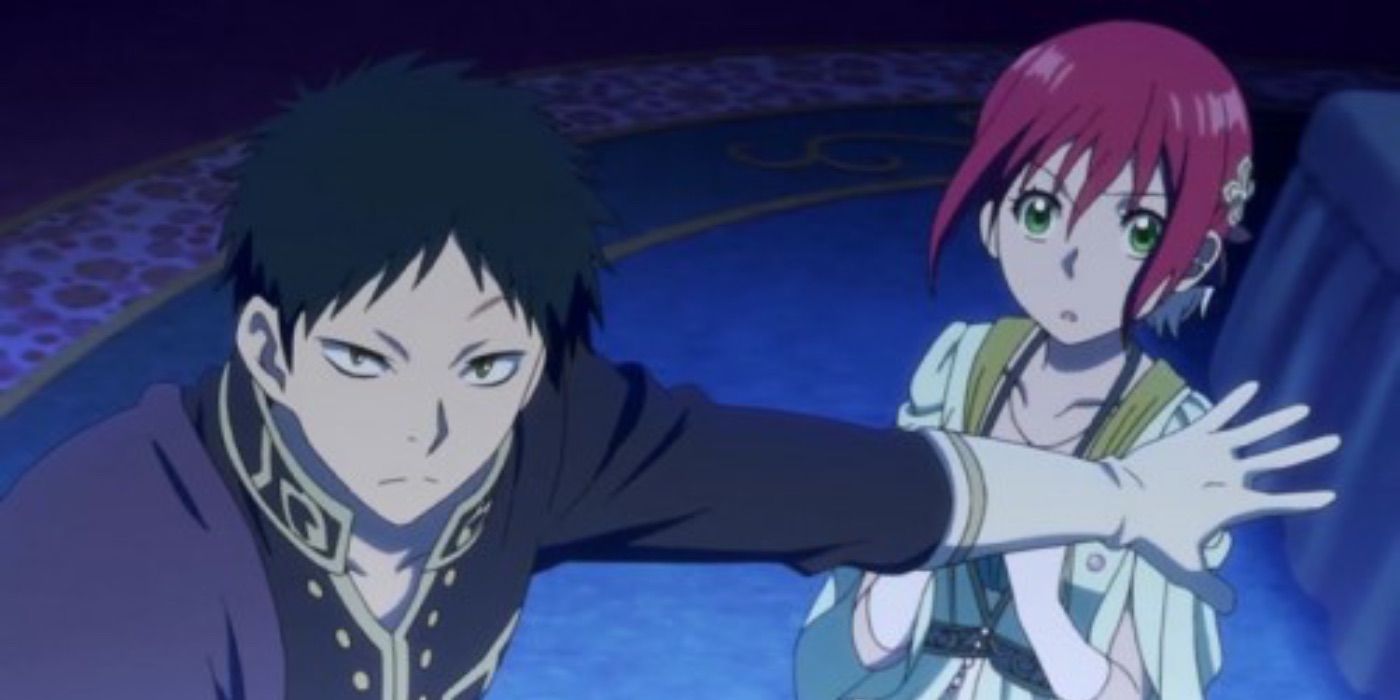 Obi protecting Shirayuki in Snow White With The Red Hair.