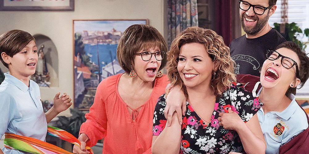 The cast of One Day at a Time celebrate with joy