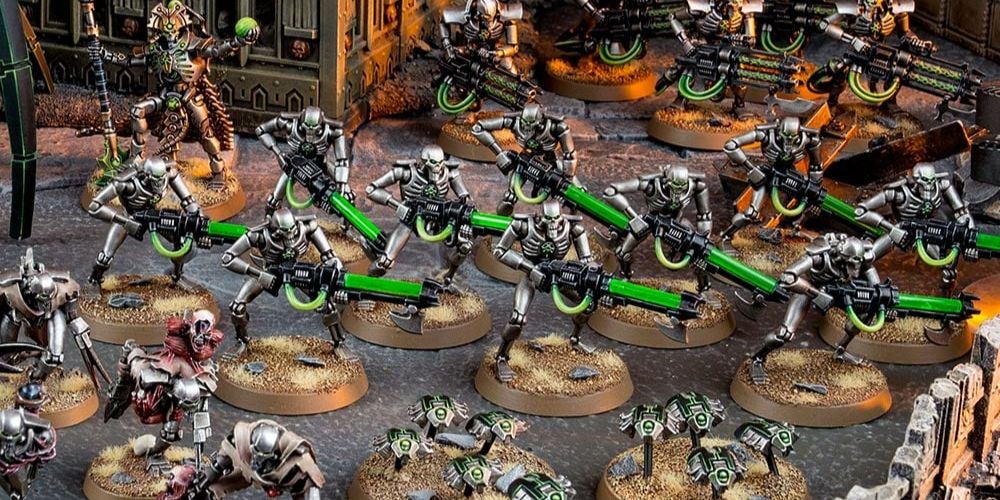 Painted Necron Army in Warhammer 40K
