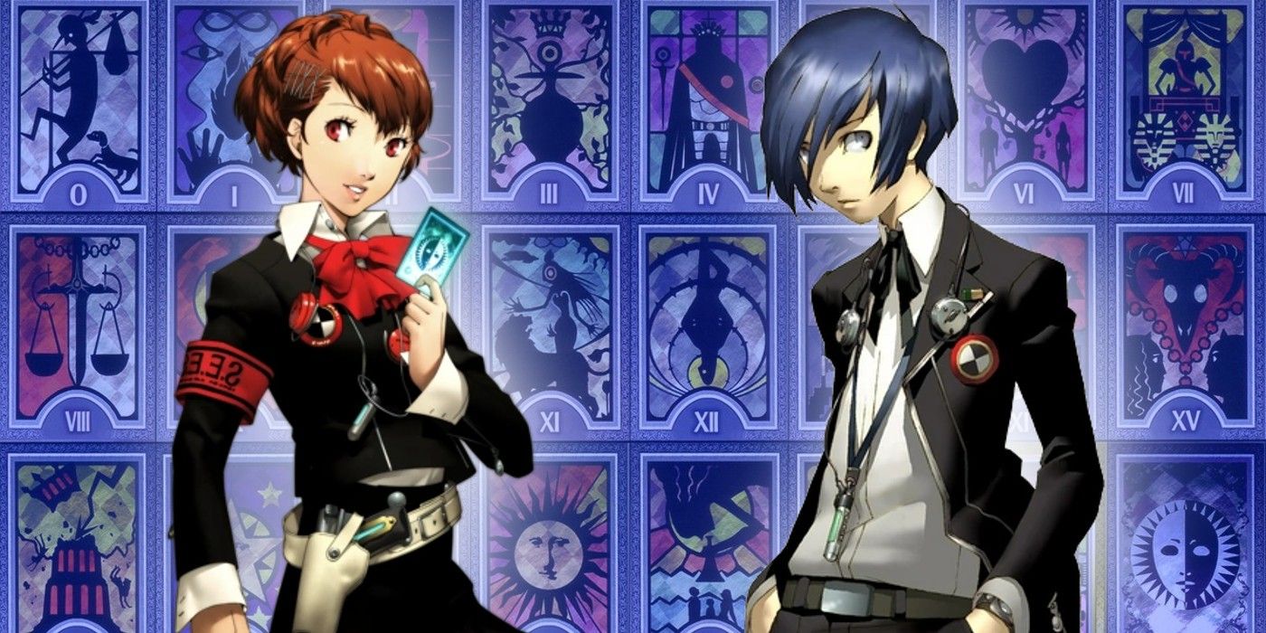 The Fool Arcana featuring the male and female protagonists in Persona 3 Portable 