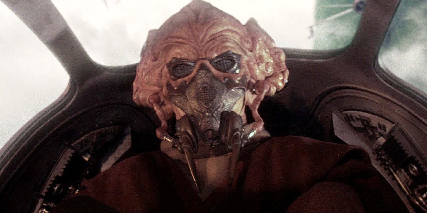 Plo Koon in the cockpit moments before the ship goes down.