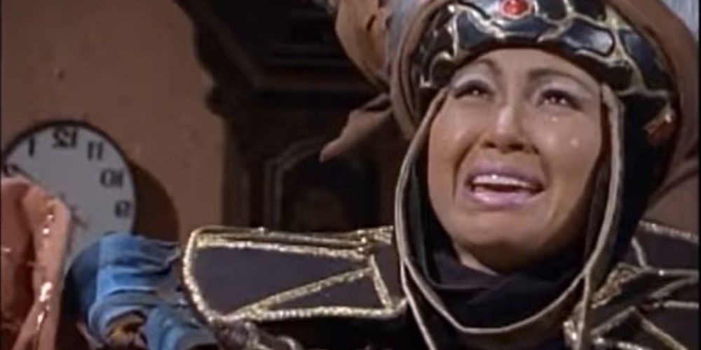 Witch Bandora/Rita Repulsa doesn't want a baby in Zyuranger and Power Rangers