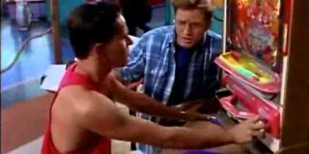 Power Rangers, Rocky Just Wants To Have Fun, Rocky playing the arcade game