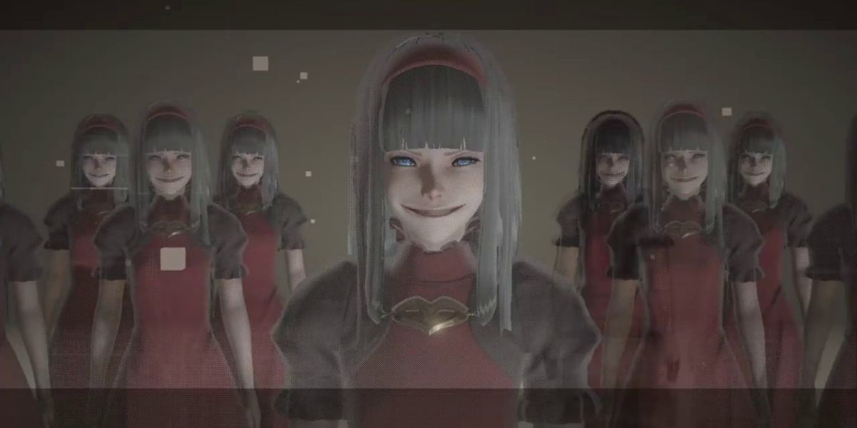 NieR: Red Girls talking to A2 in Automata