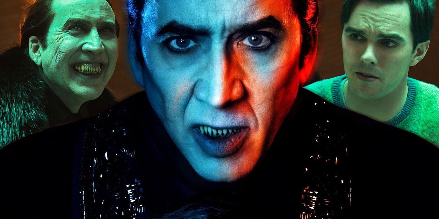 Nicolas Cage as Dracula and Nicholas Hoult as Renfield