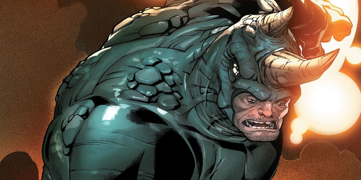 Rhino/Aleksei Sytsevich grimacing in Marvel Comics.