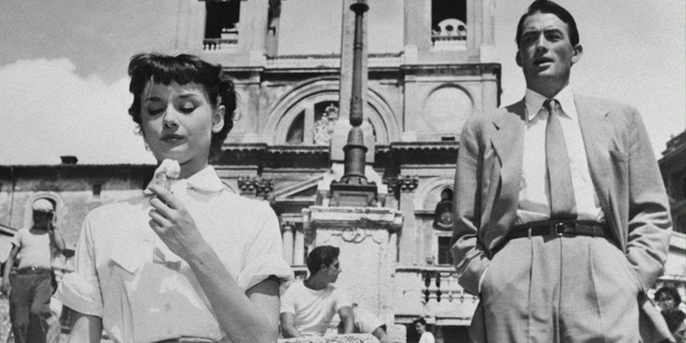 Peck and Hepburn in Roman Holiday