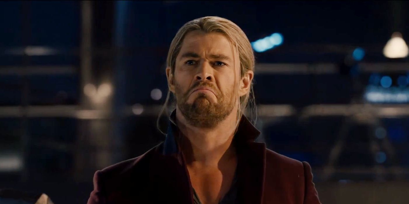 Thor puts on a frown in Avengers: Age of Ultron