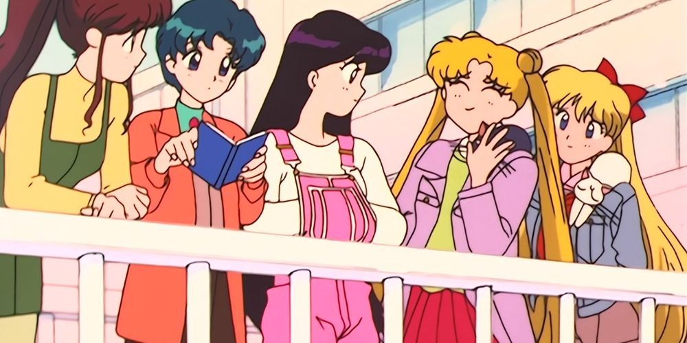 Scouts in 90s streetwear by Sailor Moon.