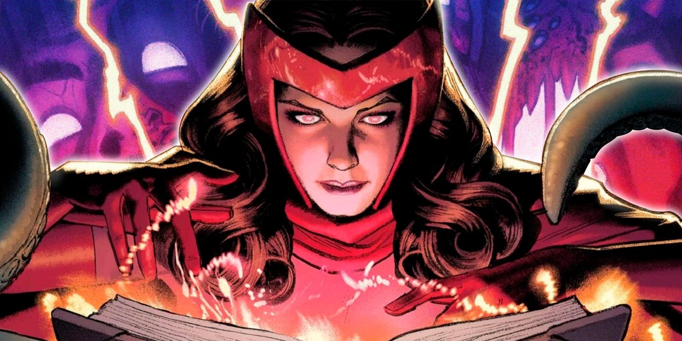 Scarlet Witch uses the Darkhold in Marvel Comics