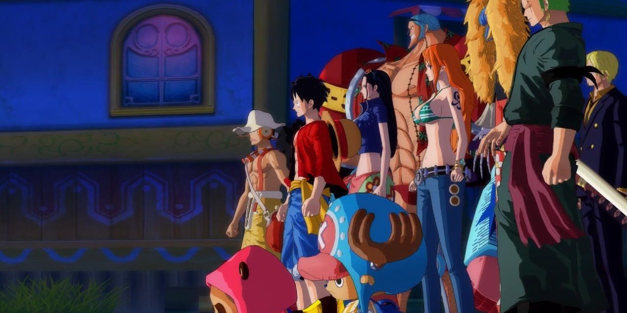 The Straw Hat Pirates in One Piece Unlimited World Red