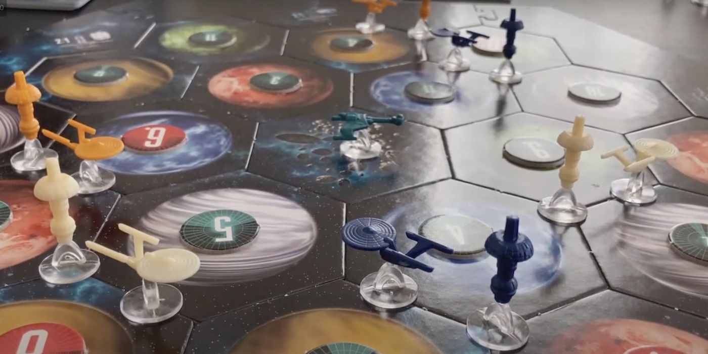 The pieces and content for Star Trek Catan