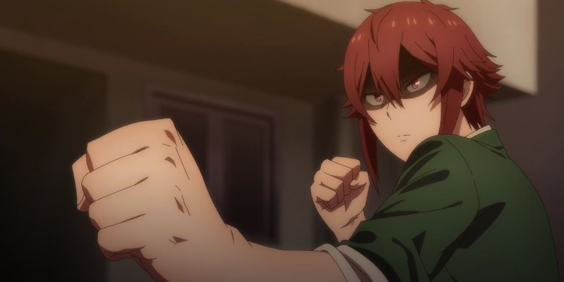 Tomo-chan é uma garota: Tomo em posição de luta.