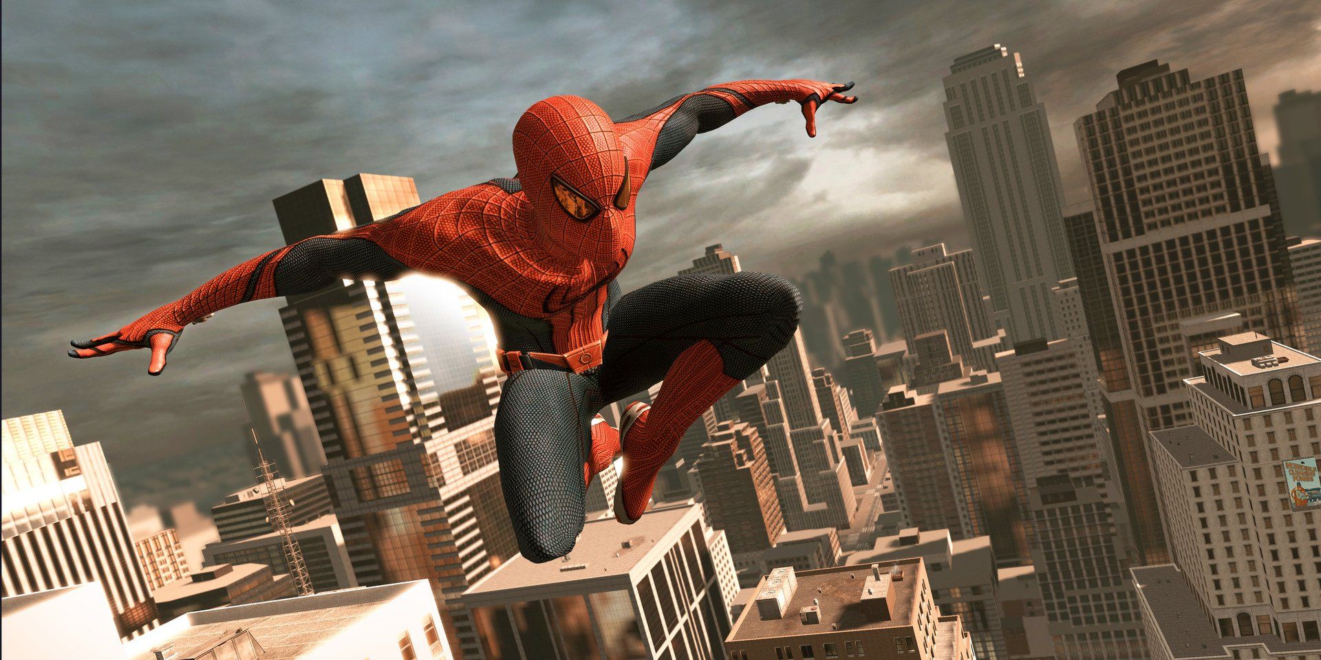 Spider-Man soars through New York in the video game version of The Amazing Spider-Man
