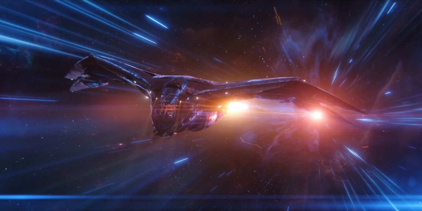 The Benatar spaceship traveling at light speed in the MCU