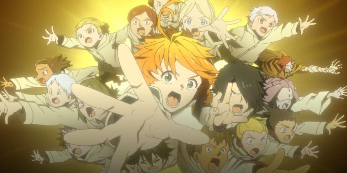 The cast of The Promised Neverland reaching out
