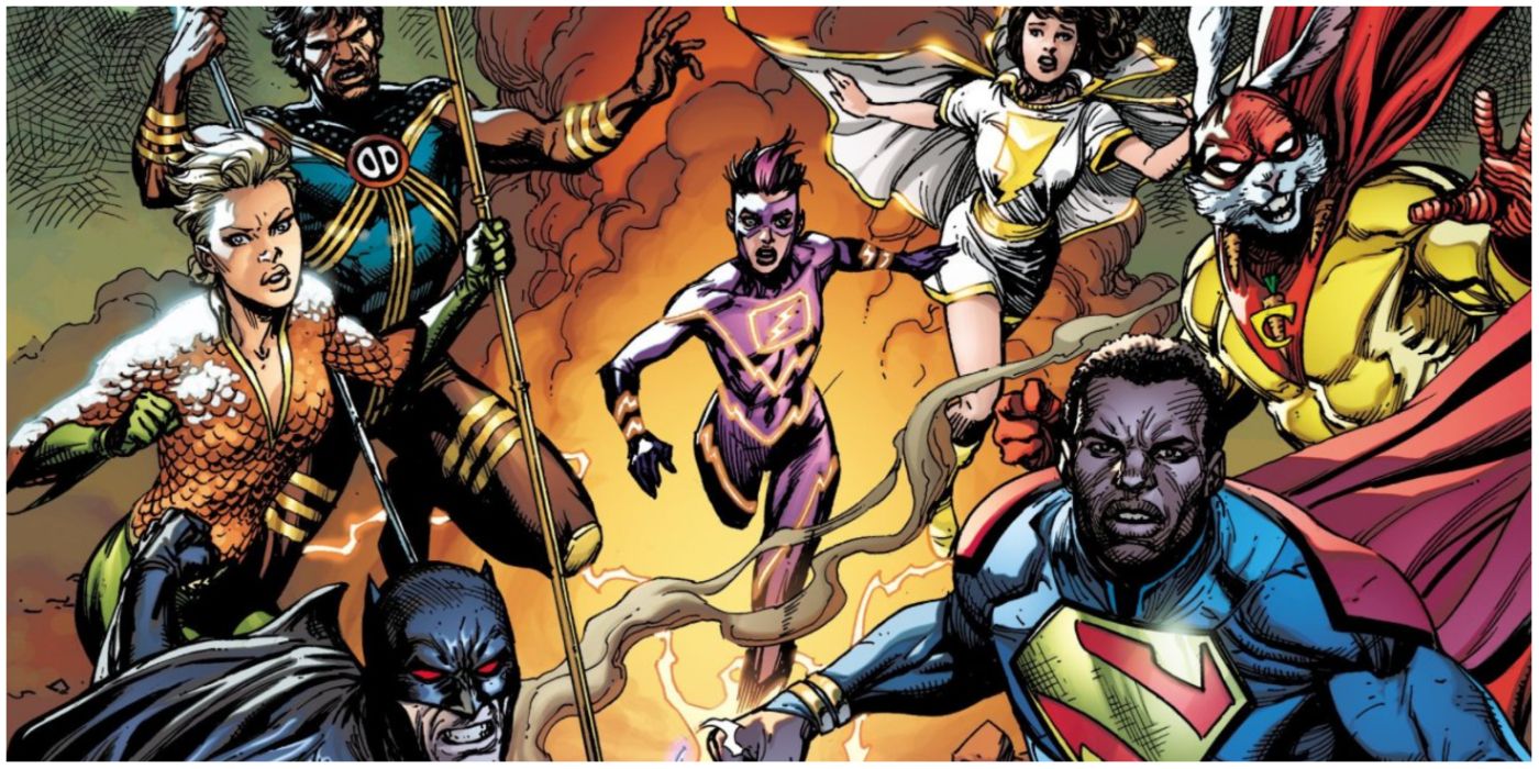 the Justice League Incarnate standing together in DC comics