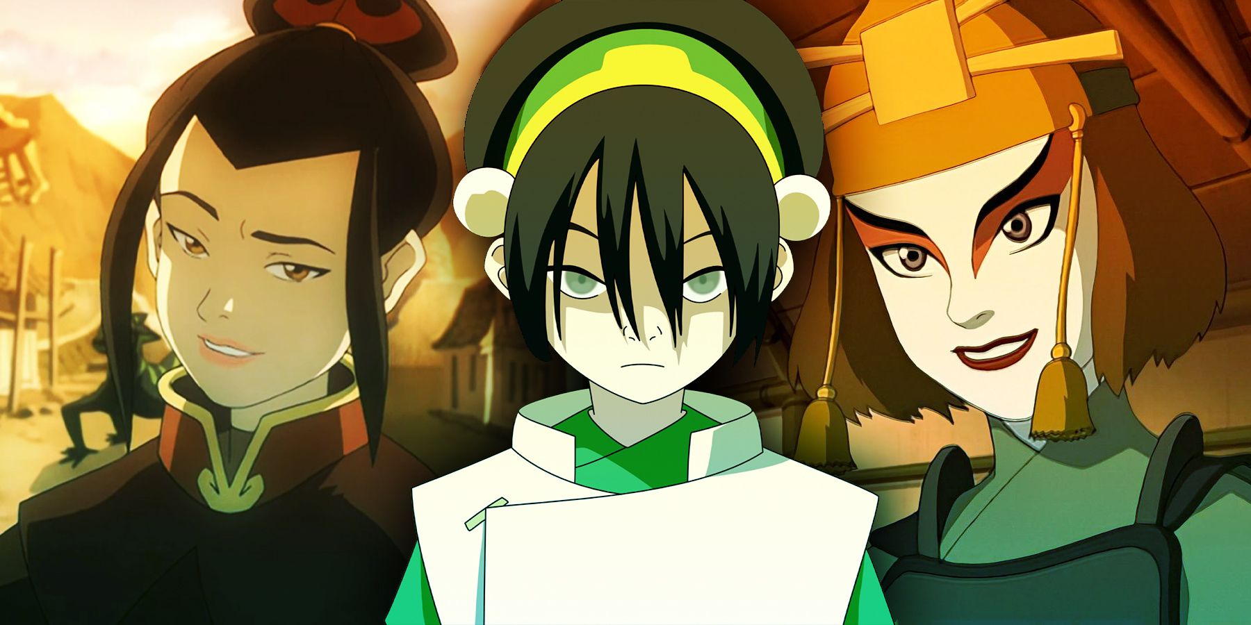 Custom image of Azula, Toph, and Suki in Avatar The Last Airbender