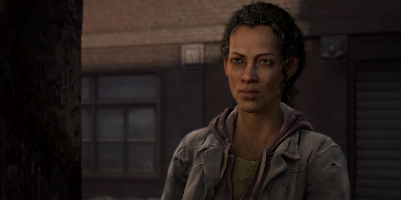 Marlene conversando com Joel Miller em The Last of Us Part 1.