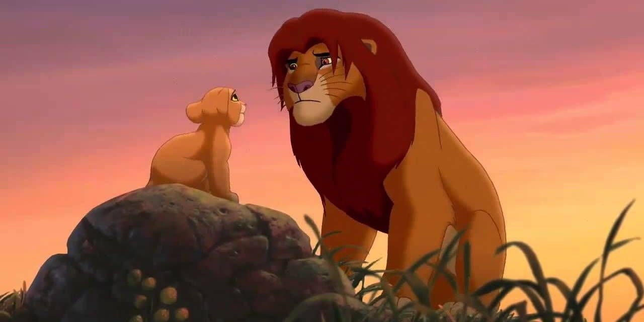 Simba talking to Kiara in The Lion King 2
