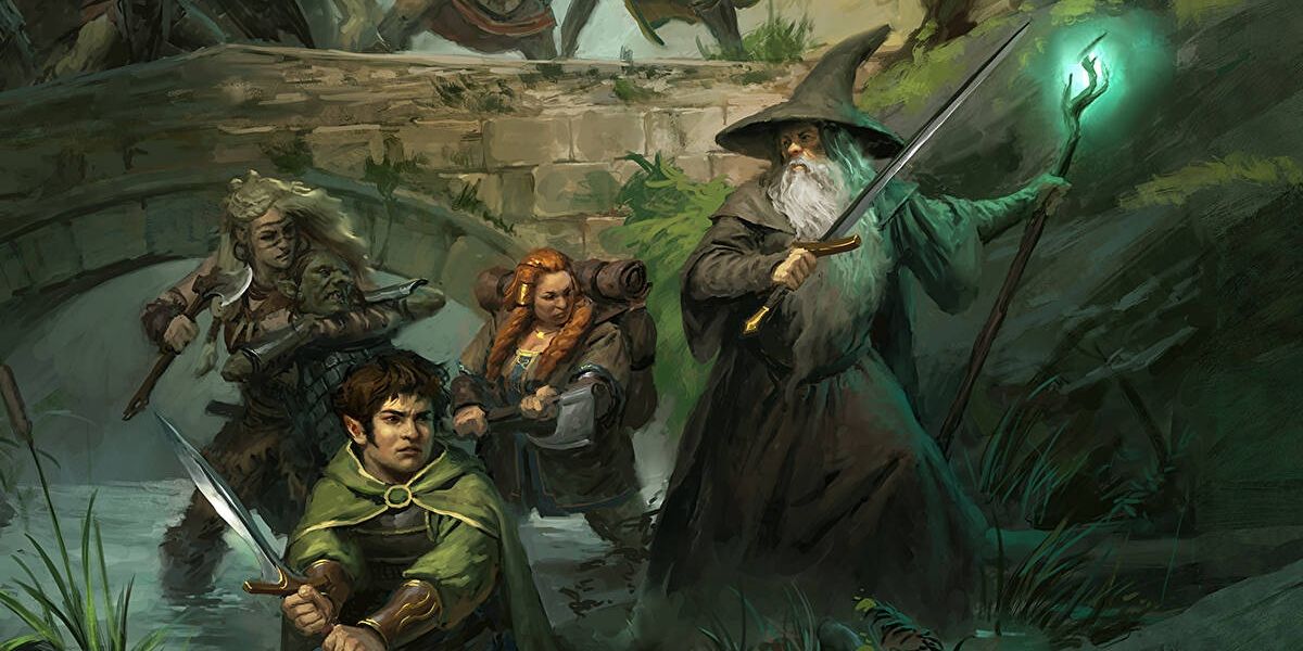 A group surrounded by enemies in The One Ring RPG
