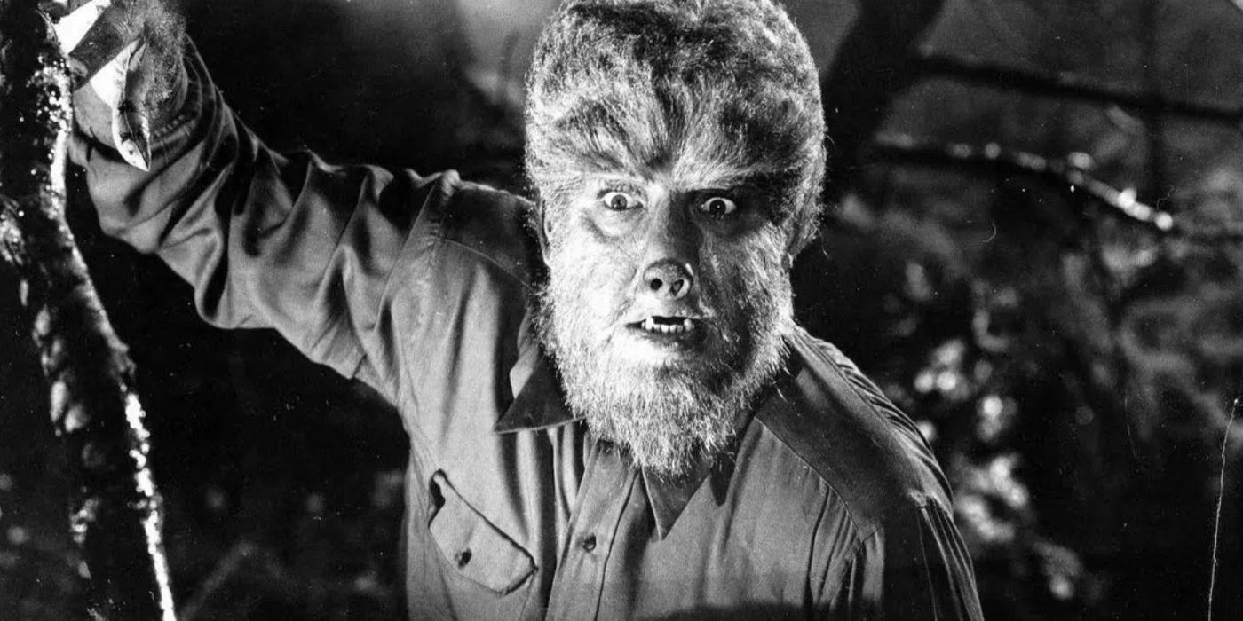 Lon Chaney, Jr. como The Wolf Man no filme de 1941 The Wolf Man.