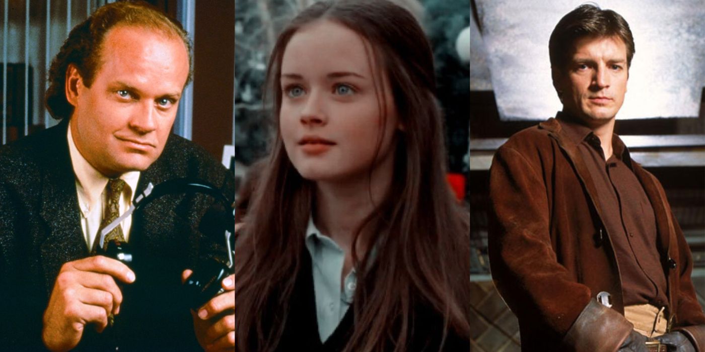 Frasier from the Cheers spinoff, Rory from Gilmore Girls, and Malcolm from Firefly. 