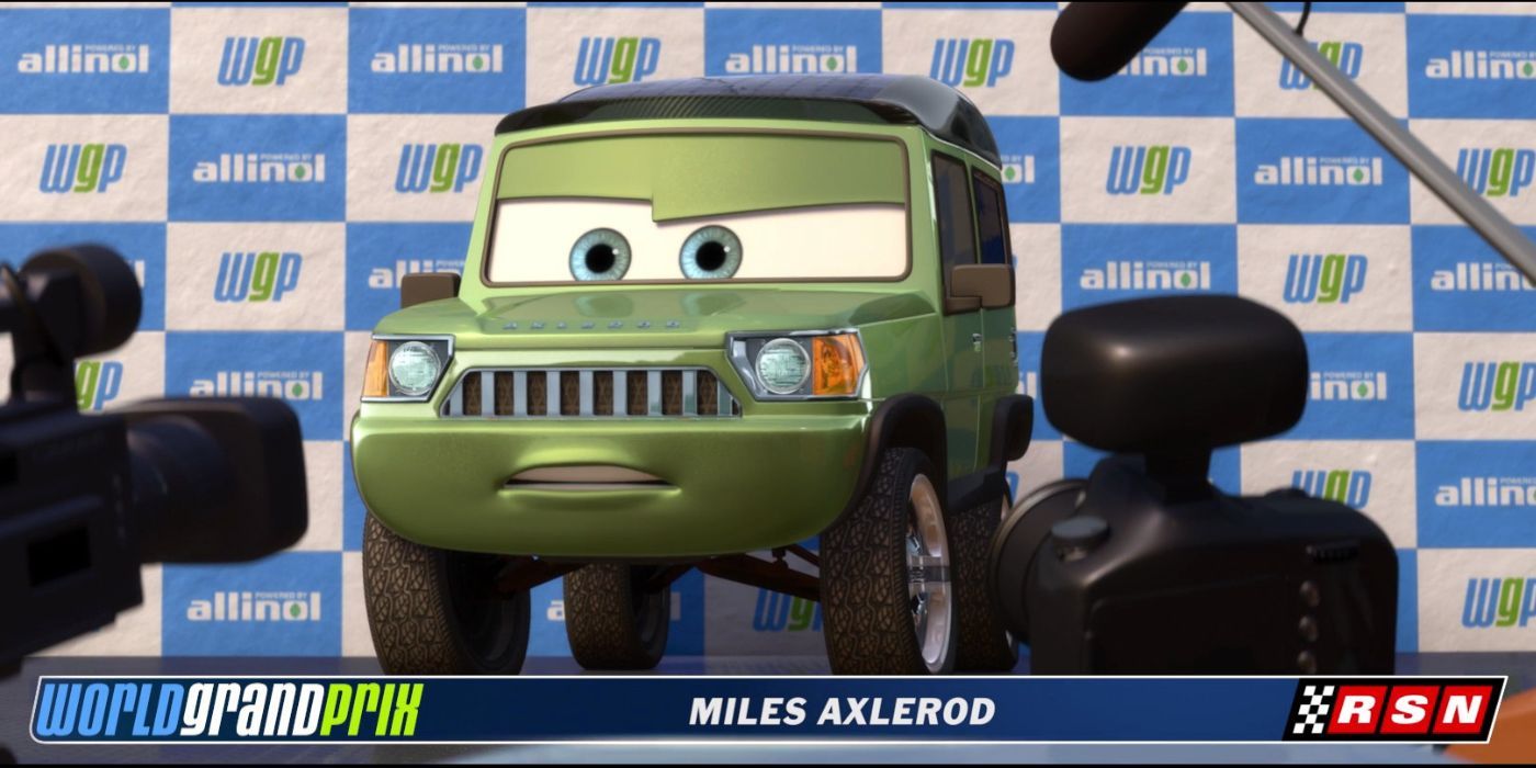 Sir Miles Axelrod At A Press Conference In Cars 2