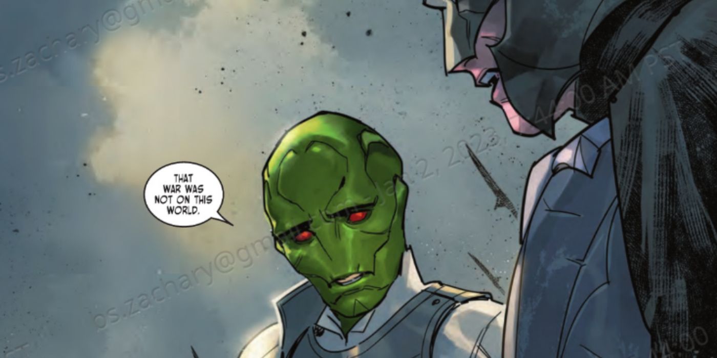 Alfred is revealed to be Martian Manhunter in Dark Knights of Steel.