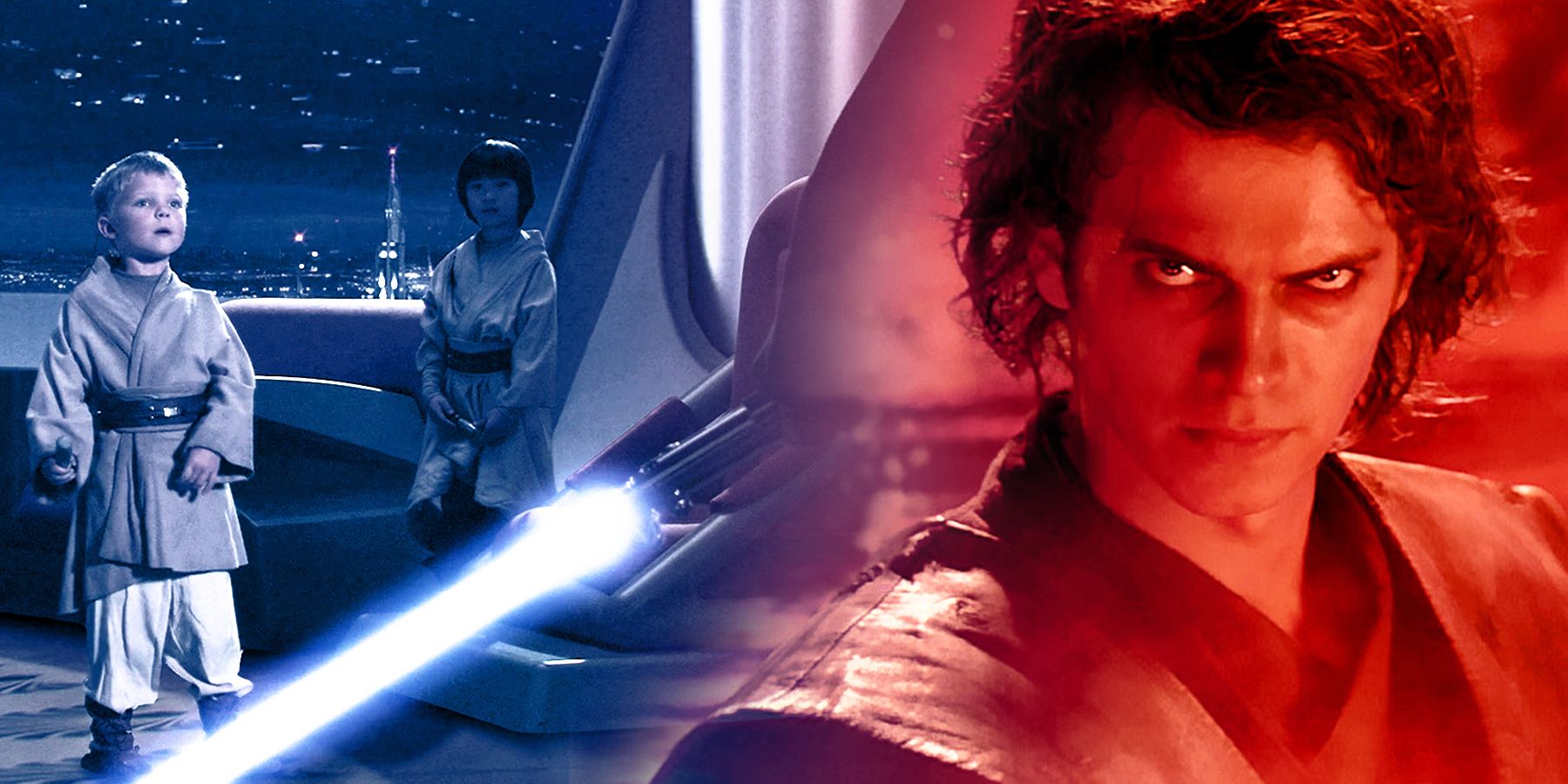 Tại sao thanh kiếm ánh sáng của Anakin không chuyển sang màu đỏ sau khi anh ta giết chết những đứa trẻ
