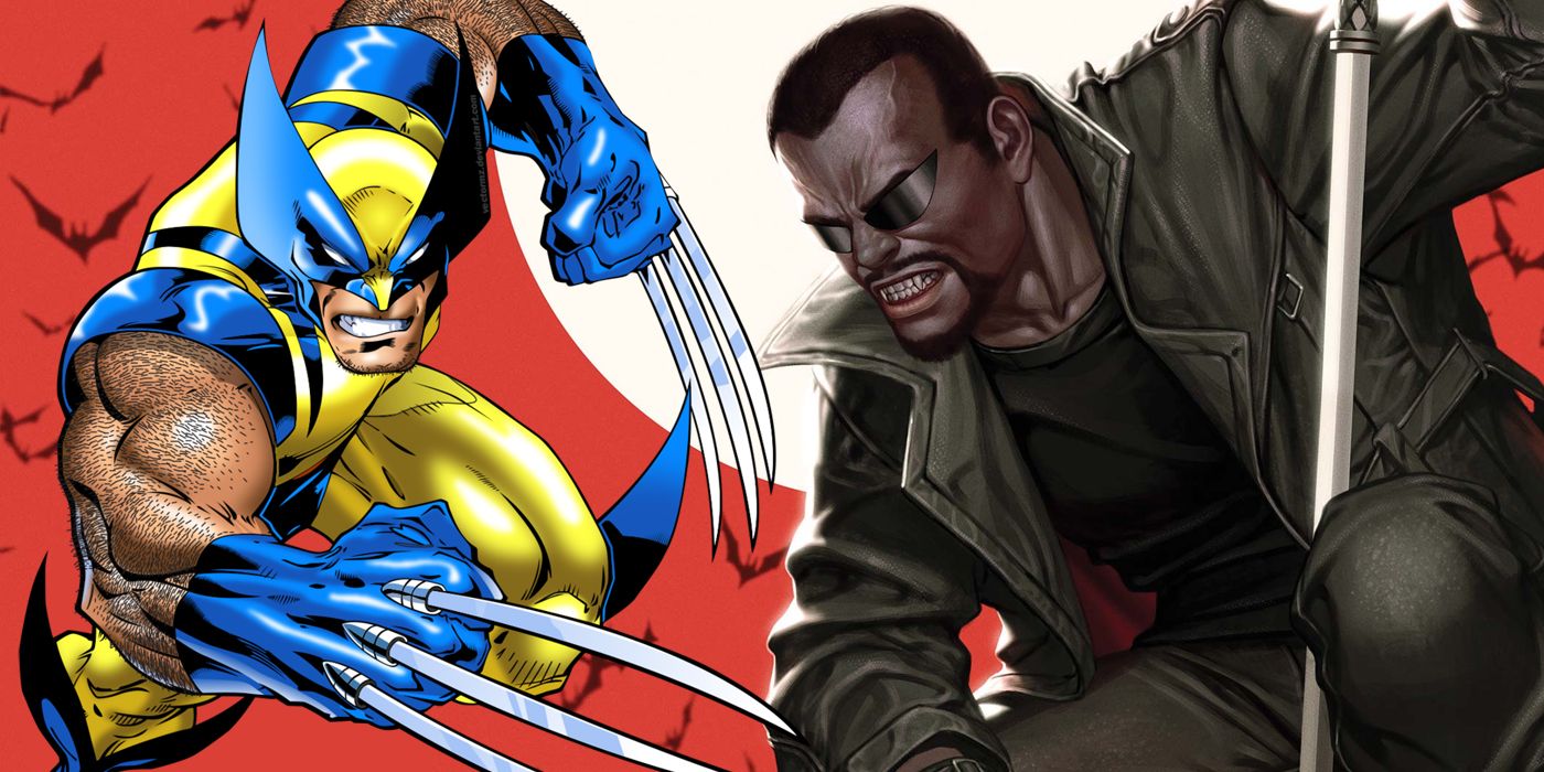 Wolverine and Blade from Marvel Comics split image