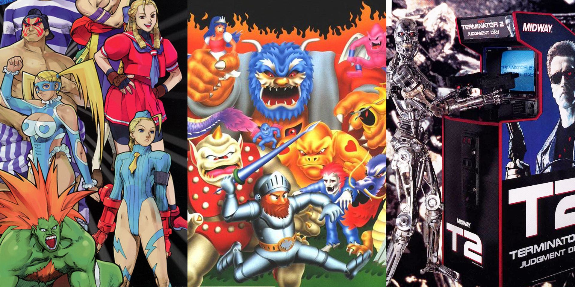 A collage of classic arcade titles.