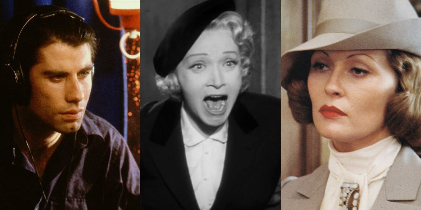 A split image of Blow Out, Witness for the Prosecution, and Chinatown