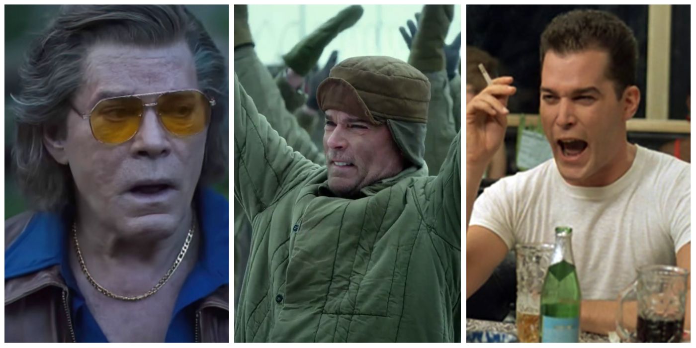 A split image of Ray Liotta from Cocaine Bear, Muppers Most Wanted, and Something Wild