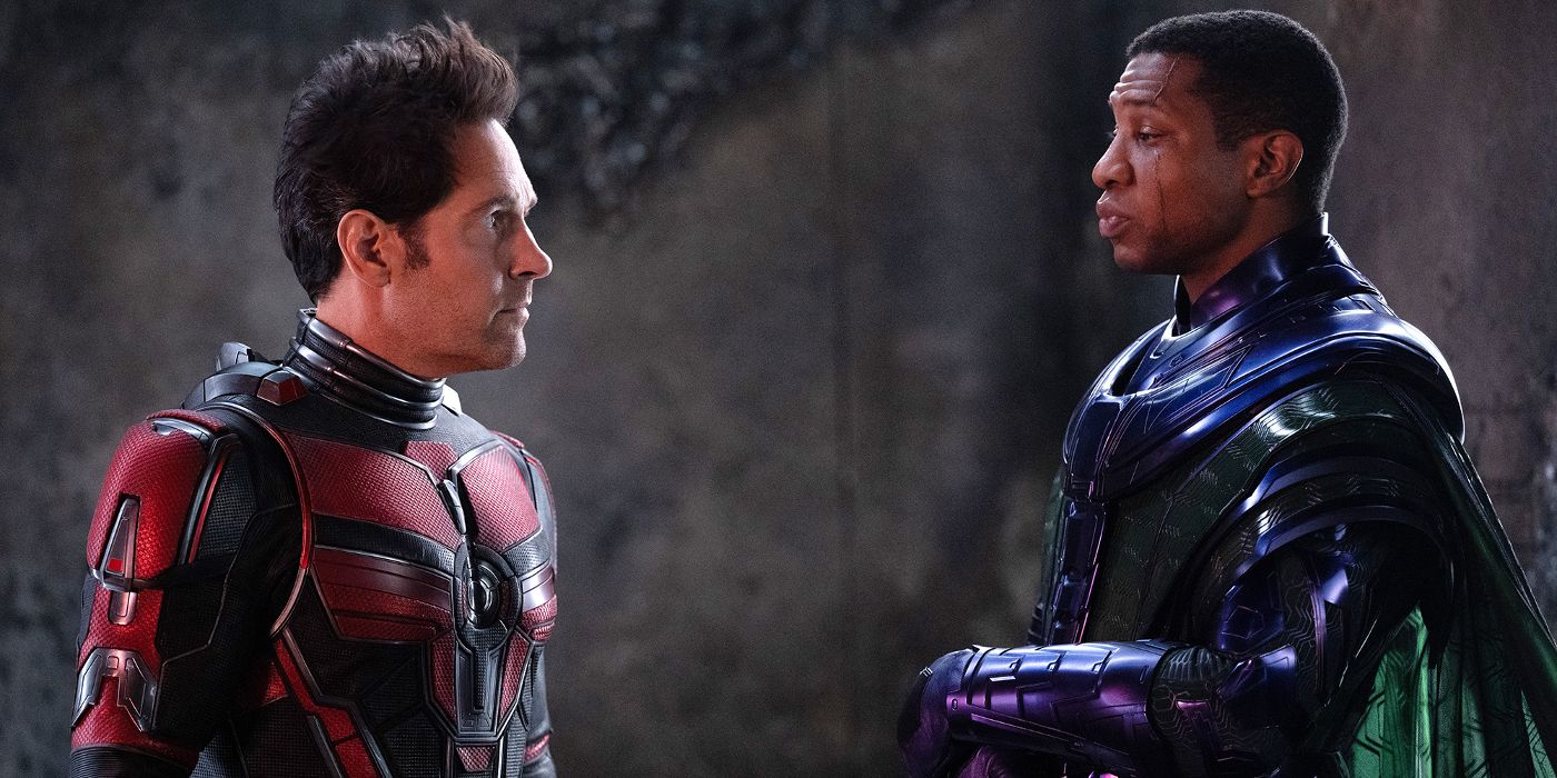 Scott and Kang stare at each other in Ant-Man and the Wasp: Quantumania