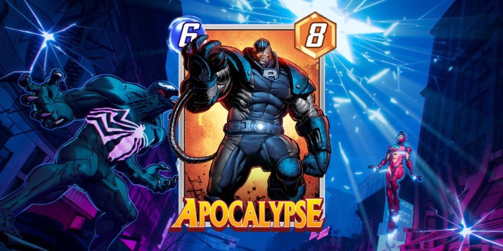 Cartão do apocalipse Marvel Snap com fundo Marvel Snap