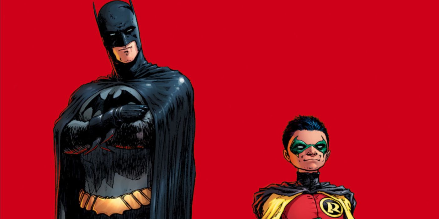 Dick Grayson and Damian Wayne and Batman and Robin in DC Comics