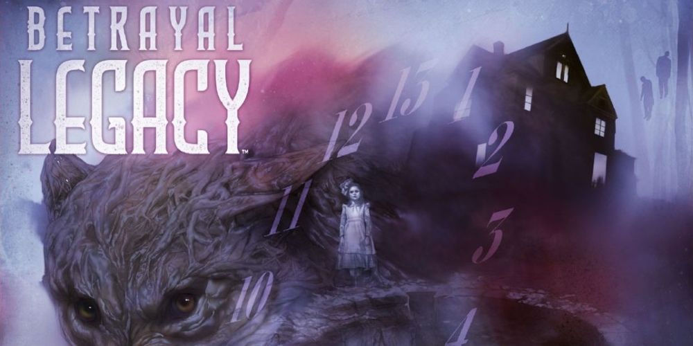 The cover art for Betrayal Legacy board game