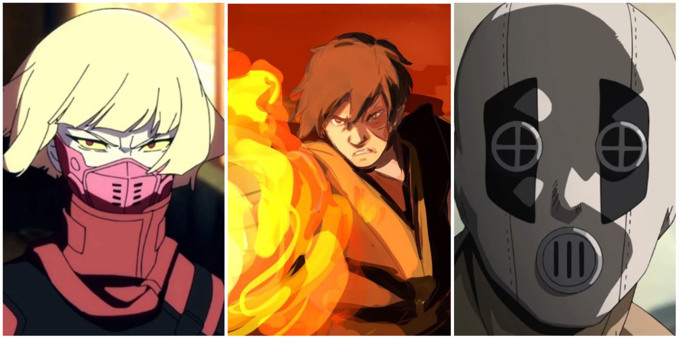 Bols from Akame Ga Kill, Zuko from Avatar and Kiwi from Cyberpunk share the picture