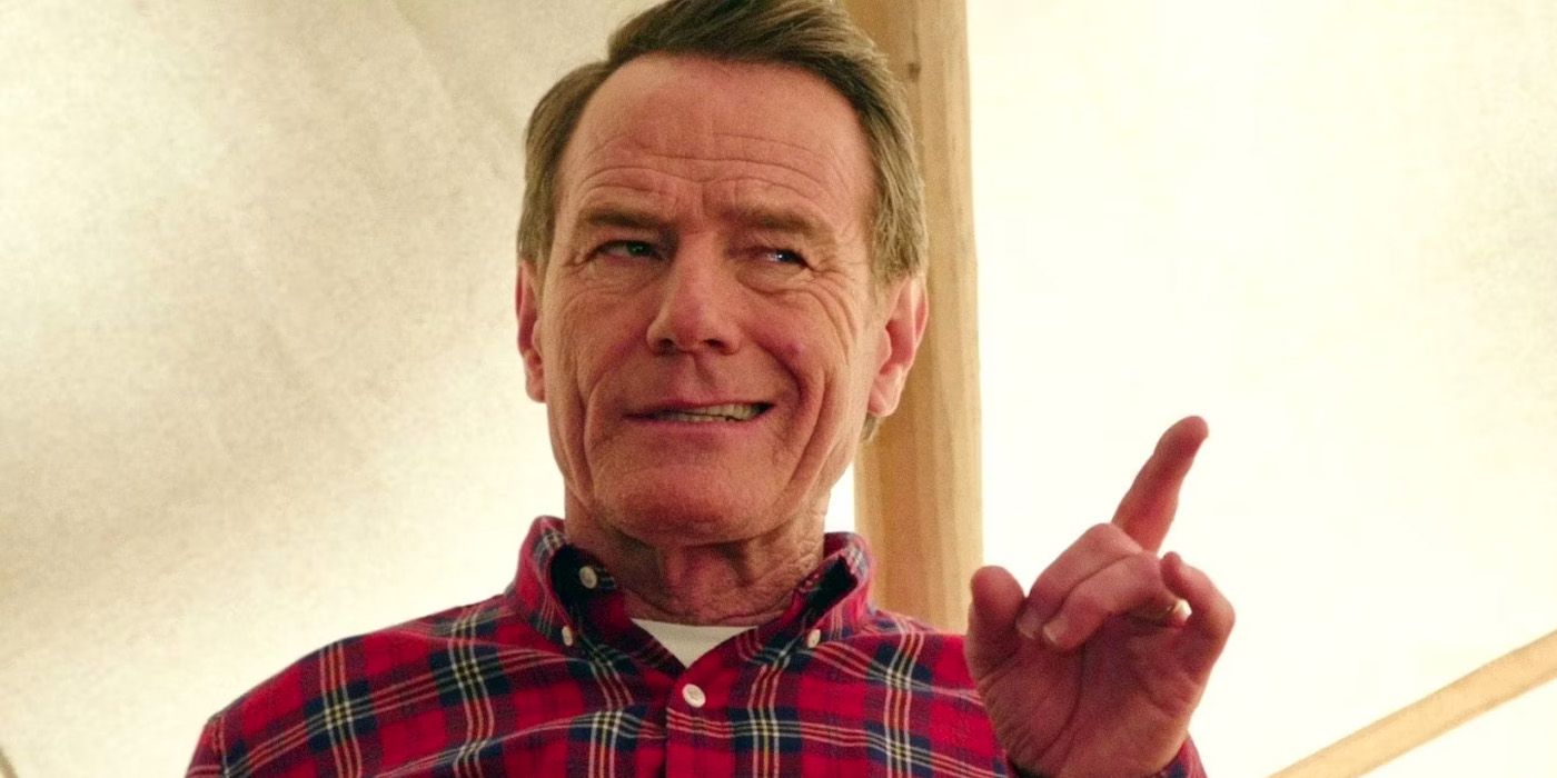 Why Him?: Bryan Cranston's Ned Fleming wags his finger.
