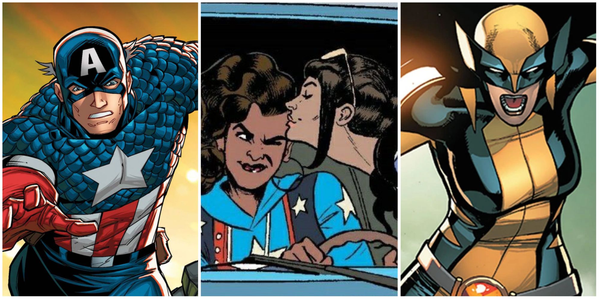 Captain America America Chavez Kate Bishop and Wolverine