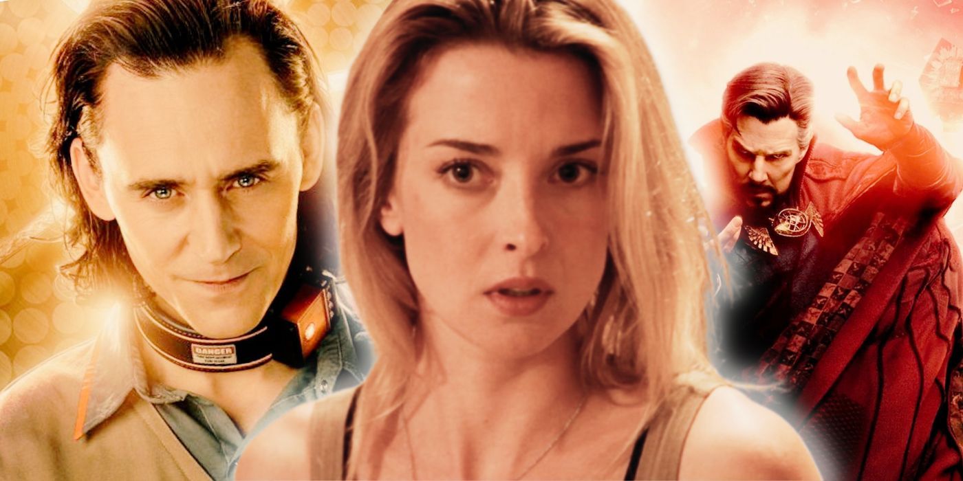 Emily Baldoni from Coherence in front of Doctor Strange and Loki.