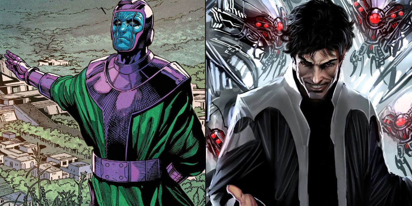 A split image of Kang The Conqueror and Maximus from Marvel Comics