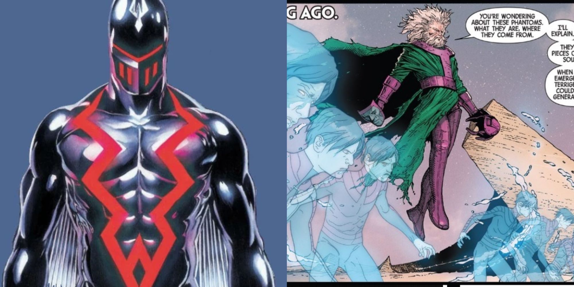 Ahura Boltagon as Black Knight and Kang from Marvel Comics