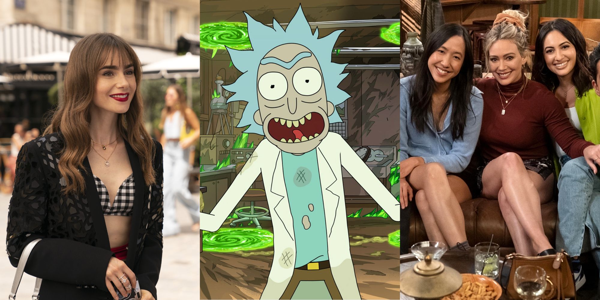 Emily in Paris, Rick and Morty, HIMYF