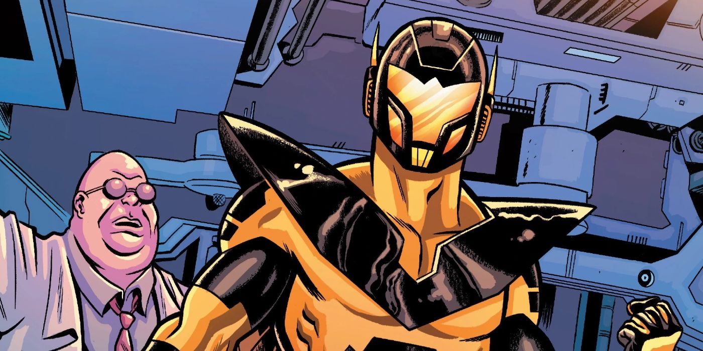 Darren Cross as Yellowjacket with Egghead in the background