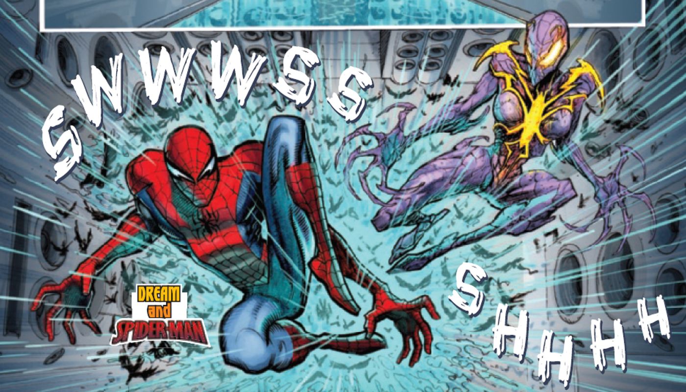 Dream-Spider and Spider-Man Swinging