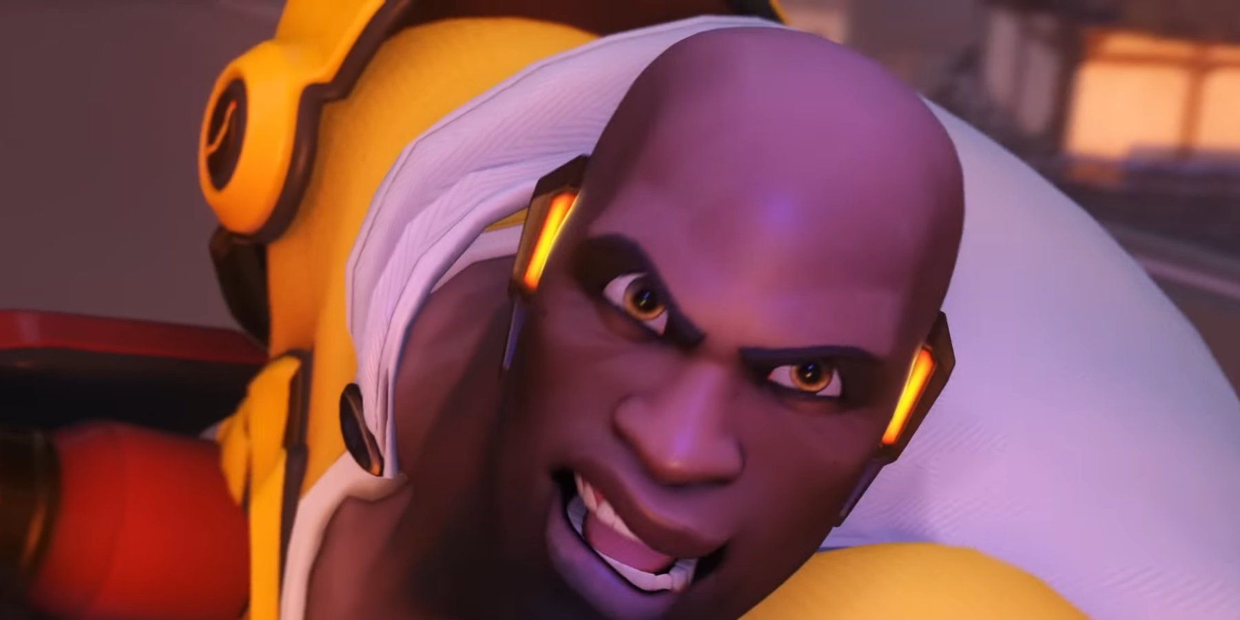 Doomfist as the anime hero One-Punch Man in Overwatch 2.