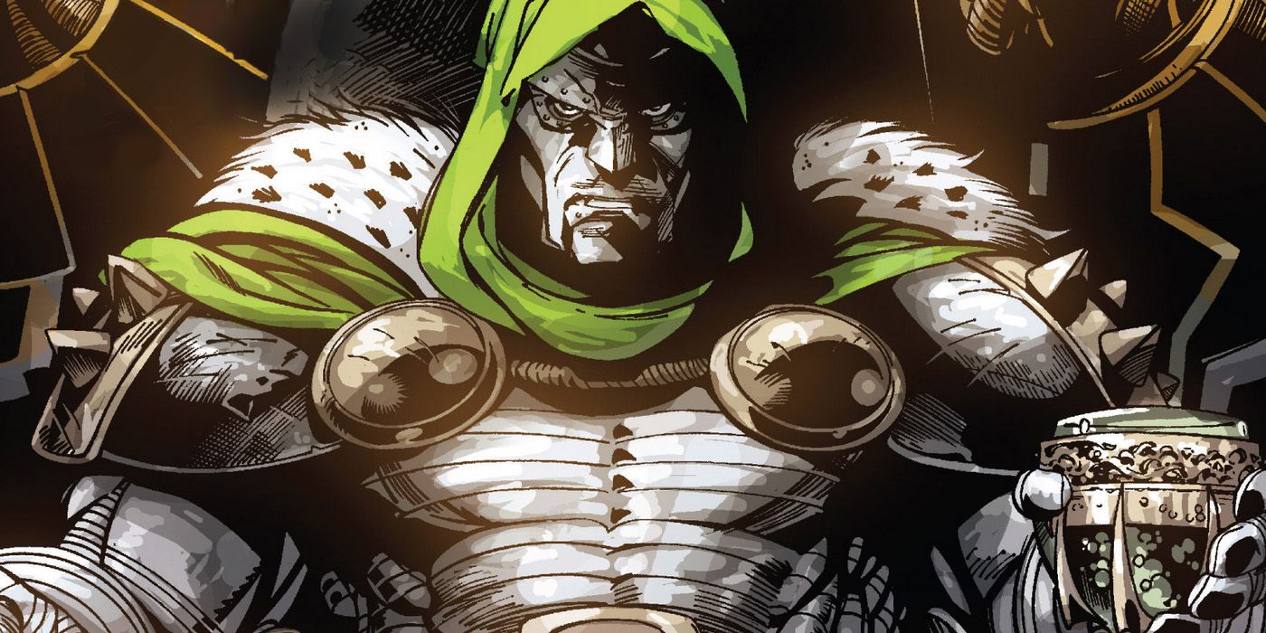 Doctor Doom reigns supreme on his throne in Marvel Comics.