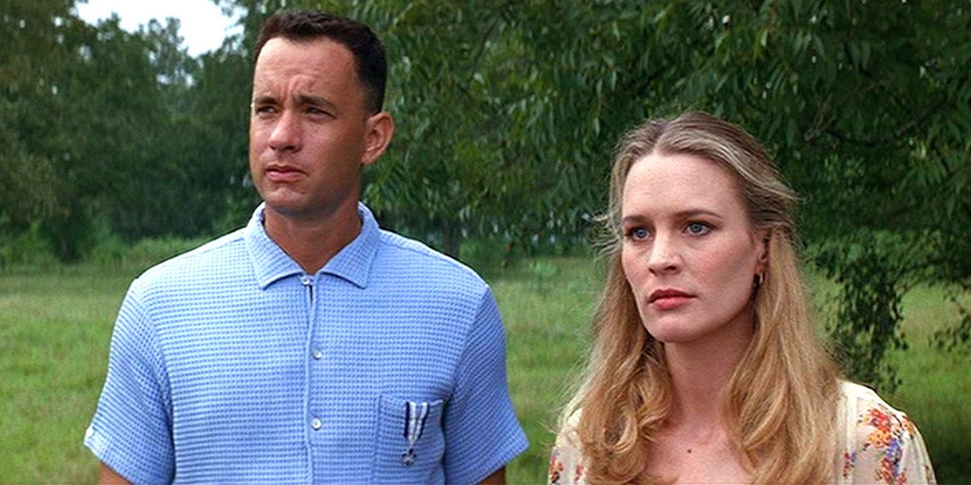 Forrest Gump: Tom Hanks' Forrest next to Robin Wright's Jenny.